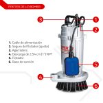 Bomba sumergible 1/2 HP 1 Piso
