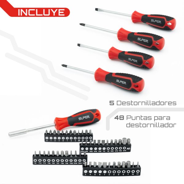 Kit de Herramientas Mecánicas Super - Juego de 178 Piezas