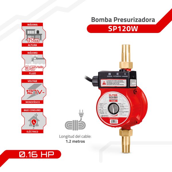 Bomba presurizadora de 120 W